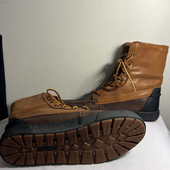 PREOWNED Polo Ralph Lauren Men's Declan Sherling Lace Up Brown Boots Sz 11D - Picture 6 of 7